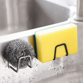 Giá để miếng rửa chén bát khăn lau bằng thép giá để đồ không cần khoan đục lỗ L0653