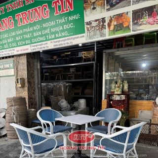 Ghế cafe cao cấp ngoài trời màu xanh dương