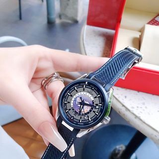 ĐỒNG HỒ NAM CAO CẤP ÔMÊGHA SEAMASTER MÁY CƠ ĐEN DÂY THÉP VÀ SILICON