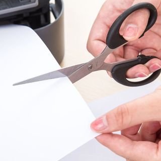 Kéo văn phòng kéo cắt giấy thủ công bằng thép không gỉ, dụng cụ văn phòng cắt giấy L1213