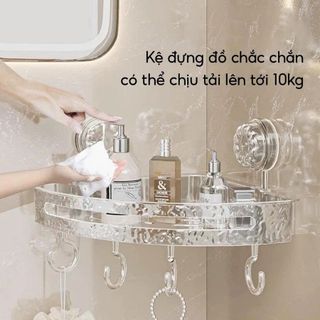 KỆ GÓC ĐỂ ĐỒ NHÀ TẮM HÌNH TAM GIÁC HÚT CHÂN KHÔNG