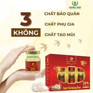 SONG YẾN - YẾN ĐƯỜNG PHÈN LOTUS NEST 20% TỔ YẾN CAO CẤP (6 lọ x 70ml)