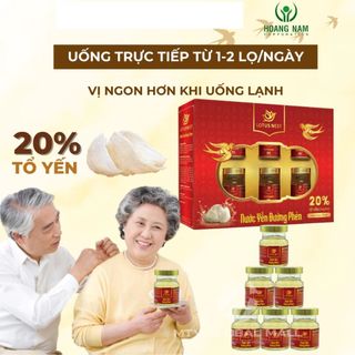 SONG YẾN - YẾN ĐƯỜNG PHÈN LOTUS NEST 20% TỔ YẾN CAO CẤP (6 lọ x 70ml)