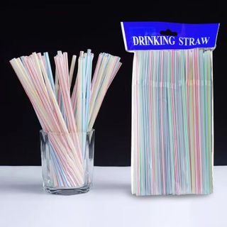 Ống hút nhựa dùng một lần nhiều màu có đầu cong dùng cho nước trái cây, sữa đậu nành L0254