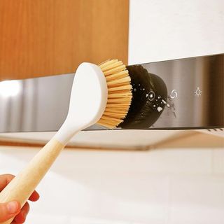 Bàn chải cọ rửa xoong nồi cán gỗ đa năng vệ sinh nhà bếp, cọ rửa nồi rửa bát đĩa L0611