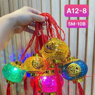 DÂY ĐÈN LED 10 LỒNG ĐÈN ĐỦ MÀU 10 BÓNG DÀI 5M CÓ NỐI