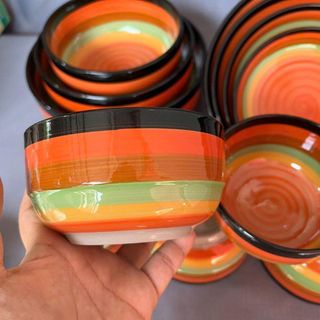 TÔ SỨ CẦU VỒNG HÀN QUỐC SIZE 7 - 18CM T40