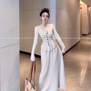 ✨ SÉT LEN QCCC L1 – HOA NỔI TINH XẢO – CHÂN VÁY DÁNG DÀI TÔN DÁNG ✨