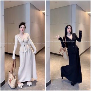 ✨ SÉT LEN QCCC L1 – HOA NỔI TINH XẢO – CHÂN VÁY DÁNG DÀI TÔN DÁNG ✨