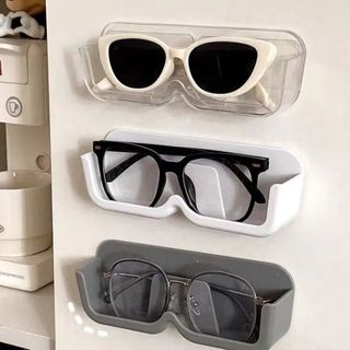 Giá để kính dán tường hộp đựng kính không đục lỗ gắn tường kệ đựng kính ngăn nắp đầu giường L0421