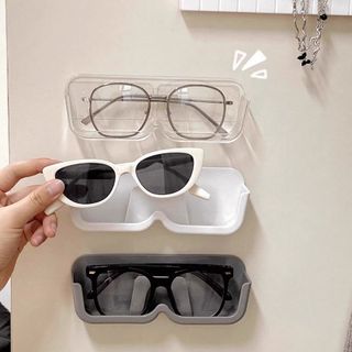 Giá để kính dán tường hộp đựng kính không đục lỗ gắn tường kệ đựng kính ngăn nắp đầu giường L0421