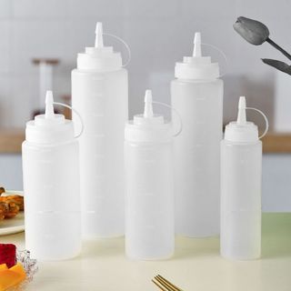 Bình nhựa đựng nước sốt bóp chai nhựa đựng sốt salad chai gia vị tương ớt tương cà bóp miệng nhọn L0631