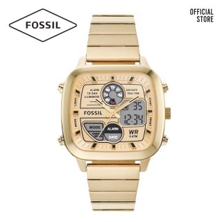 ĐỒNG HỒ NAM CAO CẤP POSSIL DÂY THÉP VÀNG MẶT VUÔNG HAI HIỂN THỊ FULLBOX