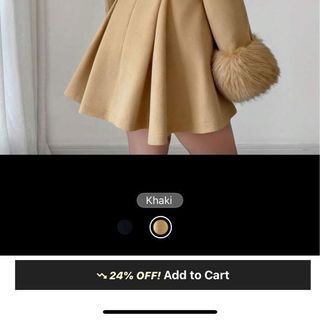 ÁO DẠ PHỐI TAY LÔNG – THẮT EO TÔN DÁNG