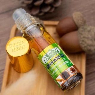 (12 Chai) Dầu Sâm Thảo Dược Thái Lan Green Herb Oil Dạng Lăn