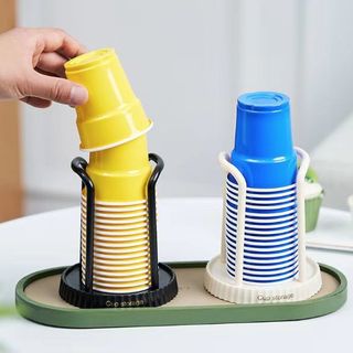 Giá để cốc giấy dùng 1 lần để bàn, Khay để cốc giấy cạnh bình nước uống cửa hàng quán ăn tiệm Spa L1022