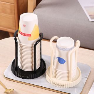 Giá để cốc giấy dùng 1 lần để bàn, Khay để cốc giấy cạnh bình nước uống cửa hàng quán ăn tiệm Spa L1022