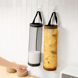 Túi đựng Bịch Nylon cũ đựng vật dụng treo tường túi đựng đồ kéo ra tiện lợi treo cửa bếp L0551