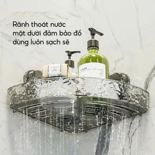 KỆ GÓC ĐỂ ĐỒ NHÀ TẮM HÌNH TAM GIÁC HÚT CHÂN KHÔNG