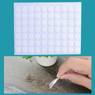 Vỉ 70 miếng Keo dán hai mặt Acrylic hình tròn keo dán hai mặt nano trong suốt dán hai mặt L0342