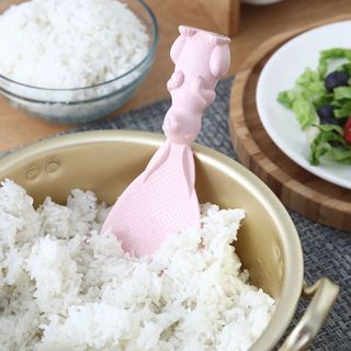 Muỗng nhựa xới cơm hình con thỏ đứng chống dính, vá xúc cơm gia đình hoạt hình L0824