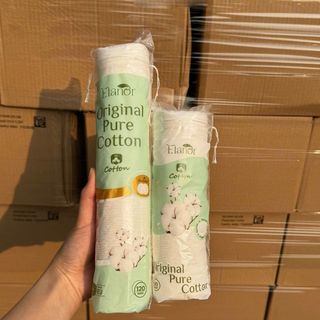 Bông Tẩy Trang Cotton Elanor 120 Miếng 100% Tự Nhiên, Mềm Mịn, Không Xơ, An Toàn Da