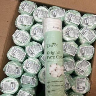 Bông Tẩy Trang Cotton Elanor 120 Miếng 100% Tự Nhiên, Mềm Mịn, Không Xơ, An Toàn Da