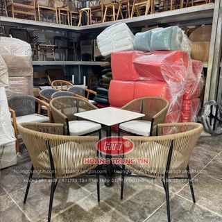 Ghế cafe cao cấp đan dây dù