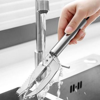 Dao mổ bụng cá bằng thép không gỉ, dụng cụ cạo vảy sơ chế cá nguyên con, dao loại bỏ vảy cá đa năng L1114