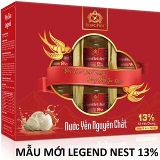 Song Yến - Nước yến nguyên chất 13% tổ yến siêu ngon (6 lọ x 70ml)