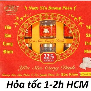 Nước yến Đường phèn 22% tổ yến cao cấp siêu ngon - YẾN SÀO CUNG ĐÌNH (6 lọ x 70ml)