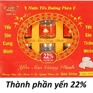 Nước yến Đường phèn 22% tổ yến cao cấp siêu ngon - YẾN SÀO CUNG ĐÌNH (6 lọ x 70ml)