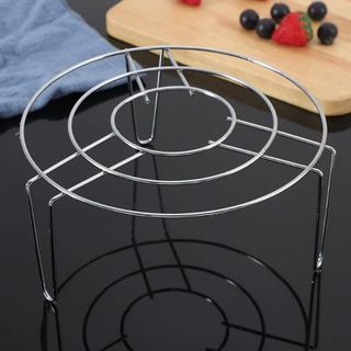Giá hấp hình tròn bằng thép không gỉ, giá đỡ nồi, khay hấp ba chân giá hấp rau củ L1132