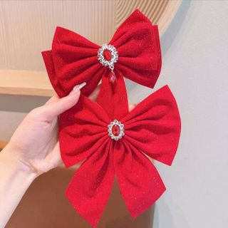 KẸP TÓC NƠ ĐỎ ĐÍNH SEQUIN