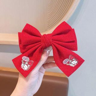 KẸP TÓC NƠ ĐỎ ĐÍNH SEQUIN