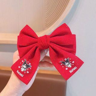 KẸP TÓC NƠ ĐỎ ĐÍNH SEQUIN