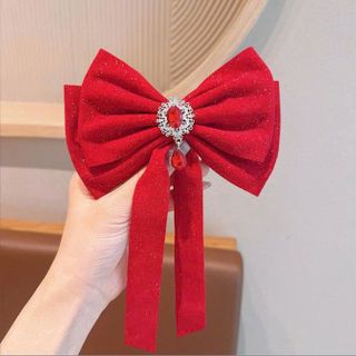 KẸP TÓC NƠ ĐỎ ĐÍNH SEQUIN