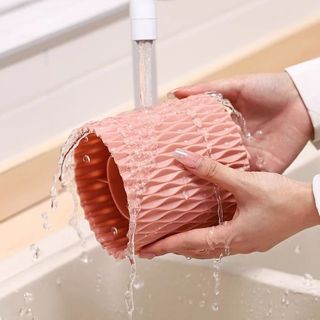 Hộp đựng cọ trang điểm tròn xoay 360 độ, giá đựng cọ phấn mắt, giá lọ để bút để bàn cho học sinh L0622