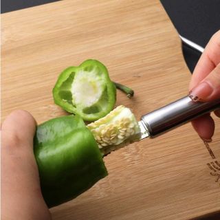 Dụng cụ rút lõi hạt hủ qua hạt ớt bằng thép không gỉ, dụng cụ loại bỏ hạt ớt xanh lõi mướp đắng L0952