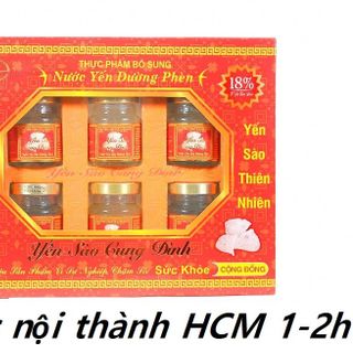 Nước yến Đường phèn 18% tổ yến cao cấp - Yến Sào Cung Đình (6 lọ x 70ml)