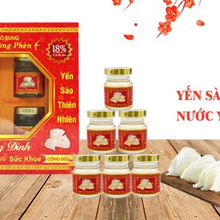 Nước yến Đường phèn 18% tổ yến cao cấp - Yến Sào Cung Đình (6 lọ x 70ml)