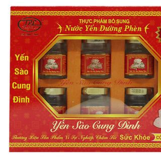 Nước yến Đường phèn 18% tổ yến cao cấp - Yến Sào Cung Đình (6 lọ x 70ml)