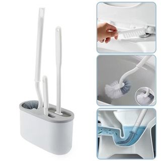 Bộ 3 Chổi Vệ Sinh Toilet Xoay 360 Độ Treo Tường Cọ Bồn Cầu 3in1 Nhà Tắm Đa Năng Tiện Lợi