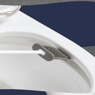 Bộ 3 Chổi Vệ Sinh Toilet Xoay 360 Độ Treo Tường Cọ Bồn Cầu 3in1 Nhà Tắm Đa Năng Tiện Lợi