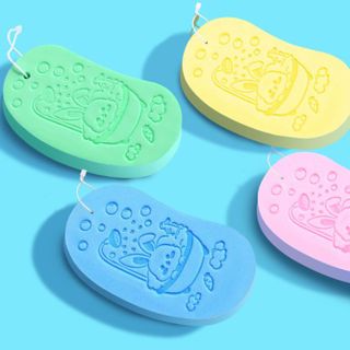 Mút tắm Bọt biển tắm trẻ em, miếng chà lưng hình hạt đậu, khăn tắm gia dụng dễ thương, bọt biển tắm dành cho nữ L1422