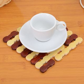 Thảm tre lót nồi cách nhiệt, tấm thảm bàn bếp, thảm tre lót chén bát chảo nóng đặt bàn L1814