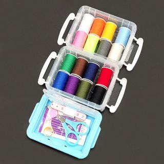 Bộ hộp Kim Chỉ may vá 30 món hai tầng , dụng cụ may vá đầy đủ cho học sinh gia đình đồ dùng cá nhân L1334