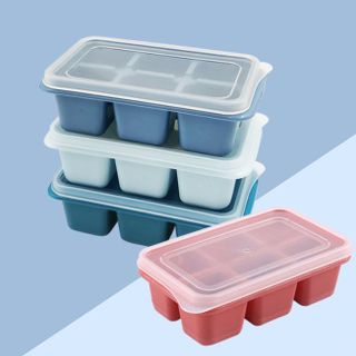 Khuôn làm đá viên 6 viên silicone mùa hè khay đựng đá gia đình hộp đựng đá khuôn làm đá viên L1624