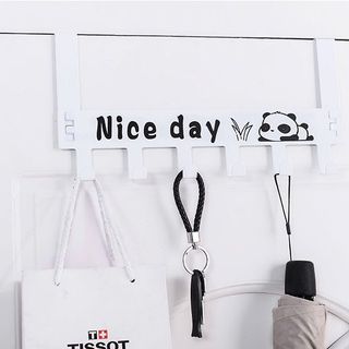 Giá 6 móc treo quần áo sau cửa Nice Day bằng sắt không cần khoan đục, móc treo quần áo nón mũ L1531