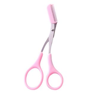 Kéo tỉa lông mày kèm lược chải Hàn Quốc kéo tỉa lông mày dụng cụ trang điểm L1354